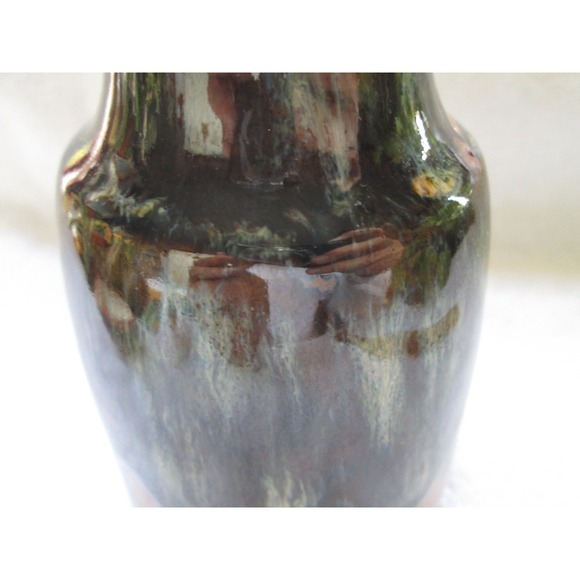 Pottery Craft USA, drip high glaze art pottery, 5 1/2" vase, very nice - Picture 7 of 9